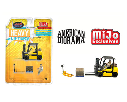 (Pre Order) American Diorama 1:64 Figures Heavy Lifters Forklift Set – MiJo Exclusive