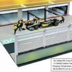 American Diorama 1:64 Figures Set Grand Prix Paddock Diorama w L.E.D. – Team Orange – Mijo Exclusives