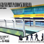 American Diorama 1:64 Figures Set Grand Prix Paddock Diorama w L.E.D. – Team Blue – Mijo Exclusives