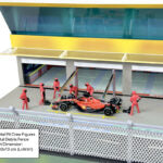 American Diorama 1:64 Figures Set Grand Prix Paddock Diorama w L.E.D. – Team Red – Mijo Exclusives
