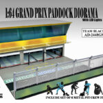 American Diorama 1:64 Figures Set Grand Prix Paddock Diorama w L.E.D. – Team Black – Mijo Exclusives