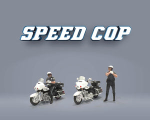 (Preorder) American Diorama 1:64 Figures Speed Cop Police Motorcycles – MiJo Exclusives Limited