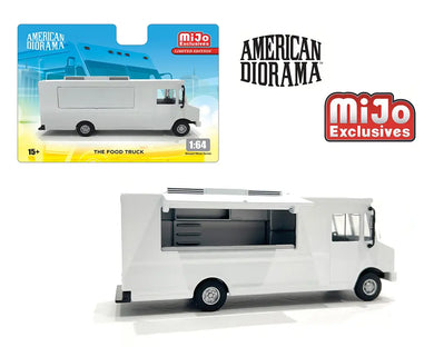 (Preorder) American Diorama 1:64 Food Truck Plain White Truck – MiJo Exclusives