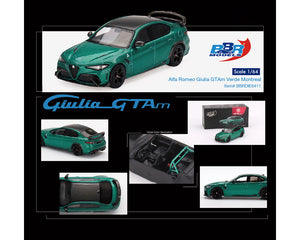 (Preorder) BBR Models 1:64 Alfa Romeo Giulia GTAm  ( Verde Montreal )