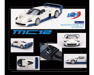 (Preorder) BBR Models 1:64 Maserati MC12 Stradale White