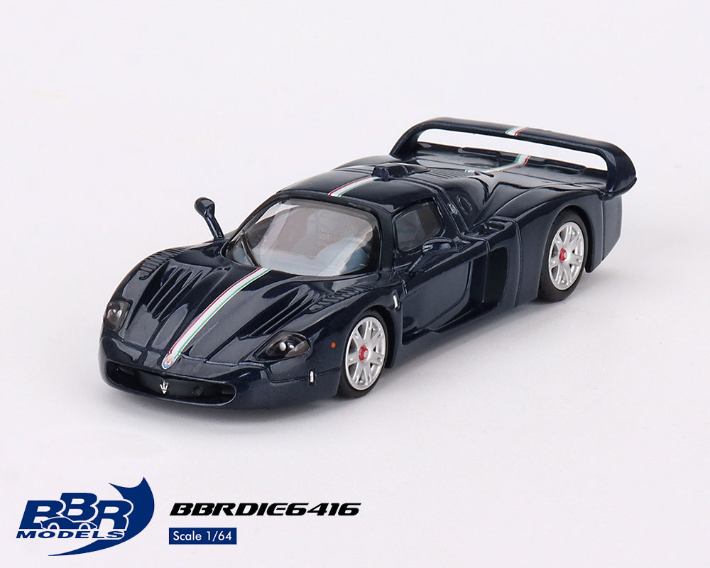 (Preorder) BBR Models 1:64 Maserati MC12 Stradale – Blue Metallic w/ Stripe