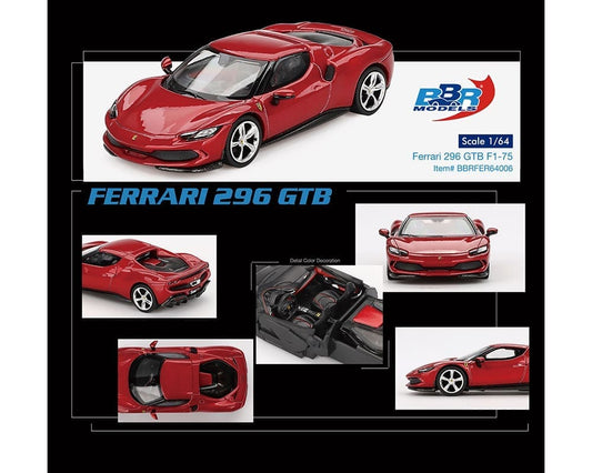BBR Models 1:64 Ferrari 296 GTB – Rosso Imola – Limited Edition