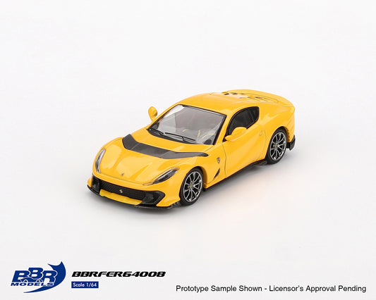 BBR Models 1:64 Ferrari 812 Competizone Giallo Modena- Yellow