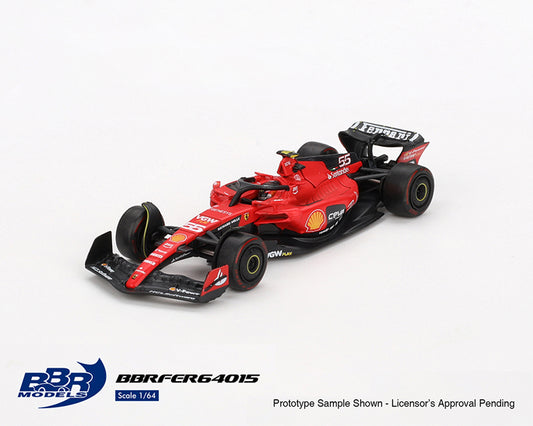 BBR Models 1:64 Ferrari SF23 #55 C. Sainz 2023 Bahrain GP – Limited Edition