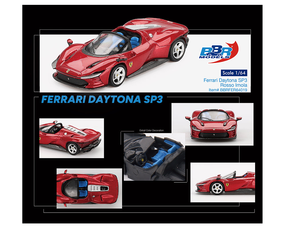 (Preorder) BBR Models 1:64 Ferrari Daytona SP3 – Rosso Imola – Limited Edition