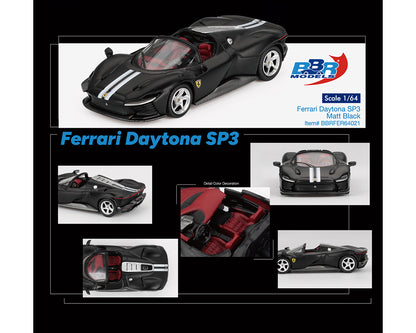 (Preorder) BBR Models 1:64 Ferrari Daytona SP3 – Matt Black – Limited Edition