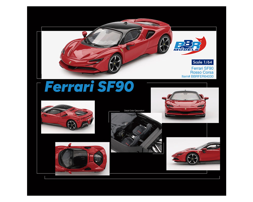 BBR Models 1:64 Ferrari SF90 – Rosso Corsa