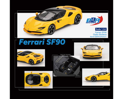BBR Models 1:64 Ferrari SF90 – Giallo Modena Yellow – Limited Edition
