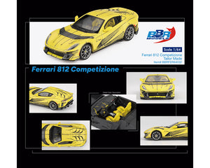 (Preorder) BBR Models 1:64 Ferrari 812 Competizione Tailor Made – Matte Yellow – Limited Edition