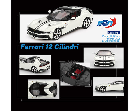 BBR Models 1:64 Ferrari 12 Cilindri – Bianco Avus White – Limited Edition