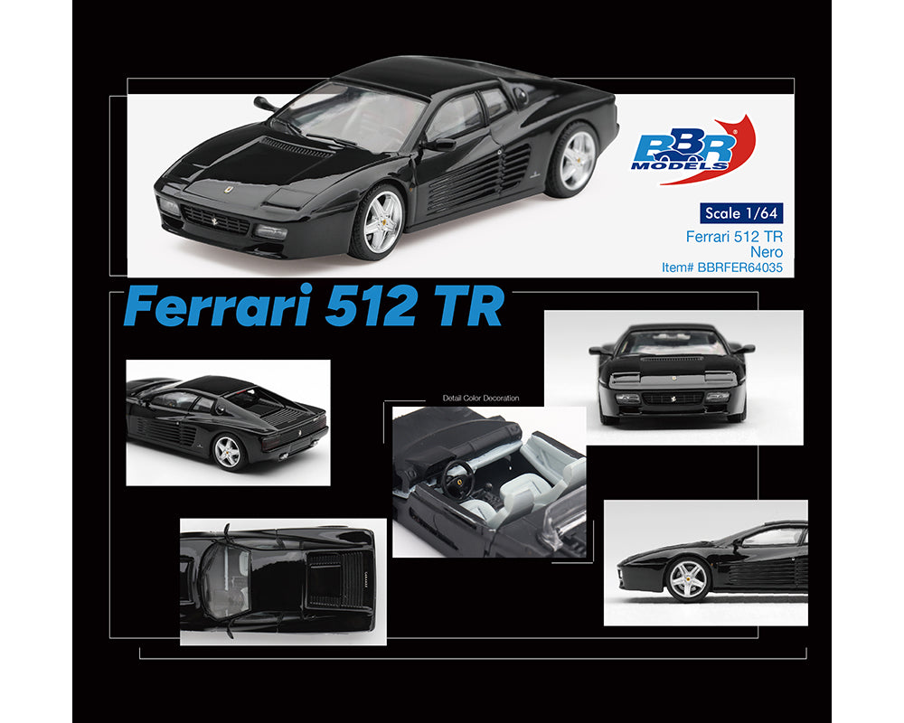 BBR 1:64 Ferrari 512 TR – Nero Black – Limited Edition