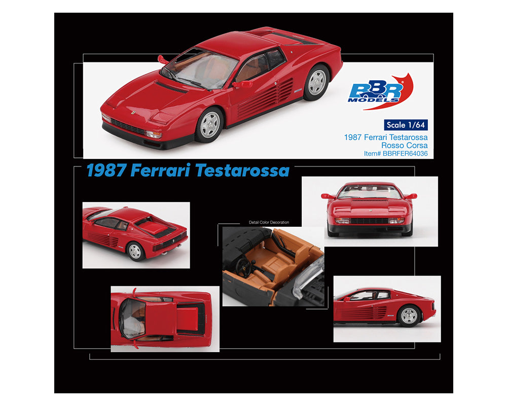 BBR 1:64 1987 Ferrari Testarossa – Rosso Corsa – DiecastTalk