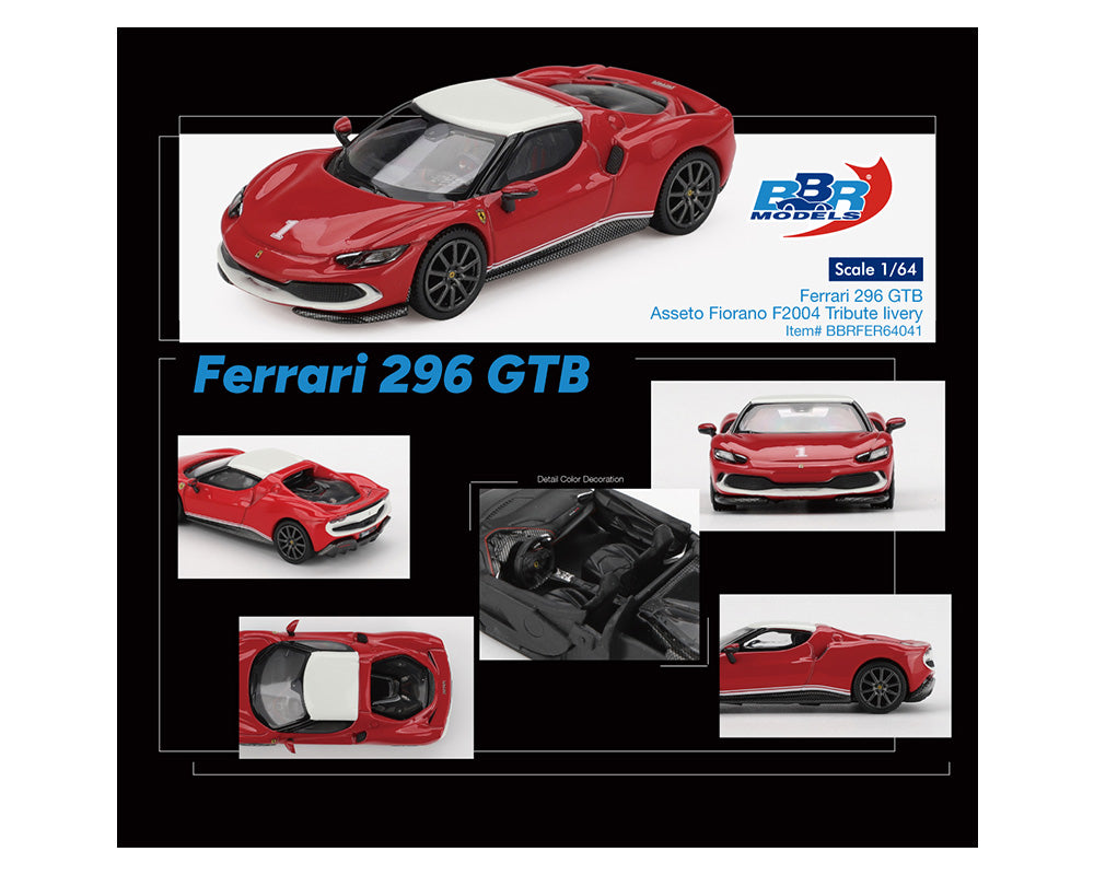 BBR 1:64 Ferrari 296 GTB Asseto Fiorano F2004 Tribute Livery