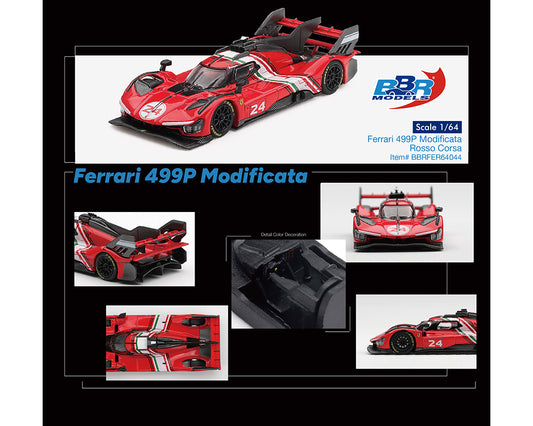 BBR 1:64 Ferrari 499P Modificata – Rosso Corsa Red – Limited Edition
