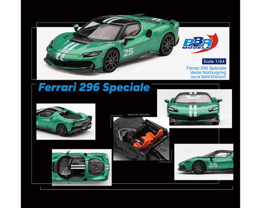 BBR Models 1:64 Ferrari 296 Speciale Verde Nürburgring
