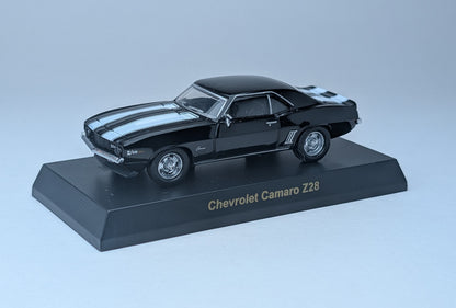 KYOSHO 1:64 USA Sports Car Minicar Collection Chevrolet Camaro Z28 (Black and White)
