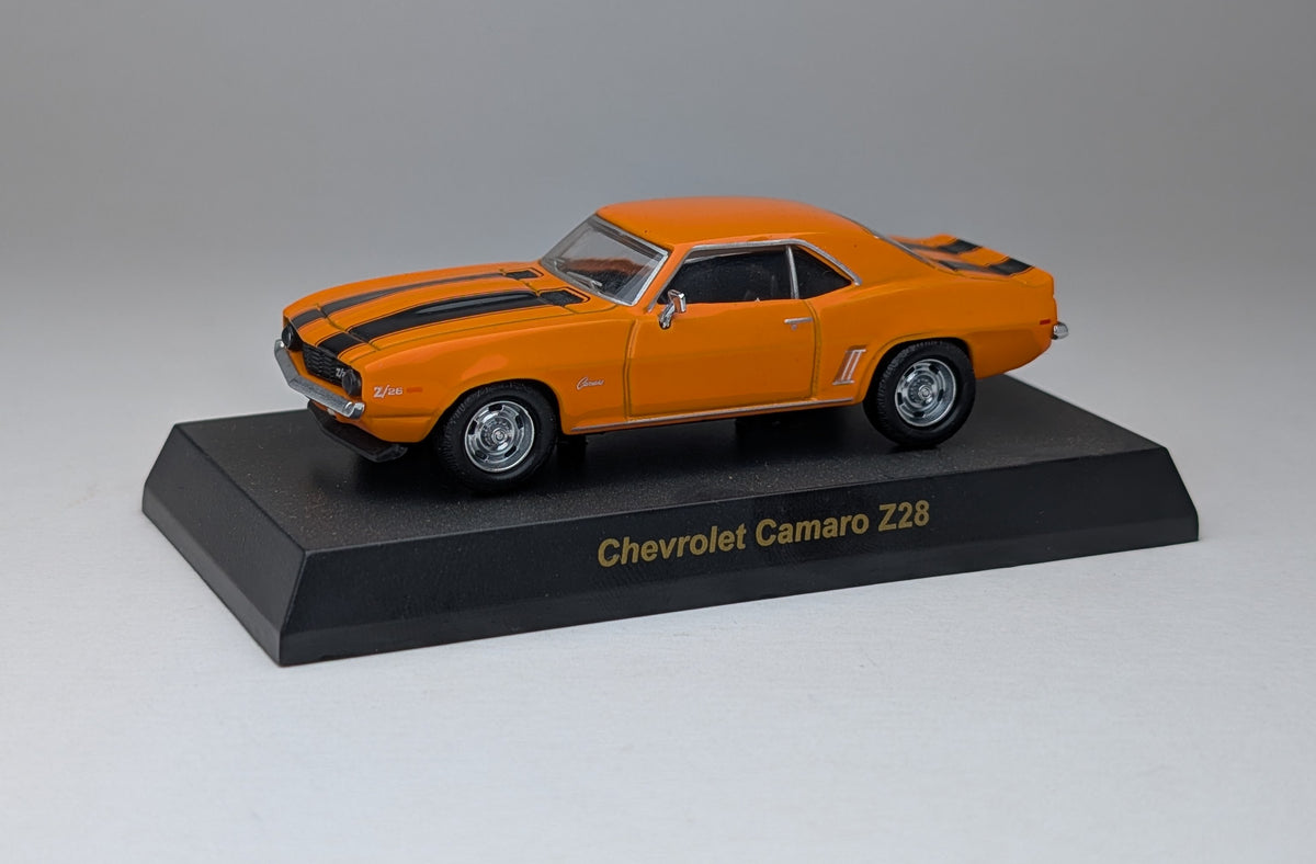 KYOSHO 1:64 USA Sports Car Minicar Collection Chevrolet Camaro Z28 (Orange and Black)