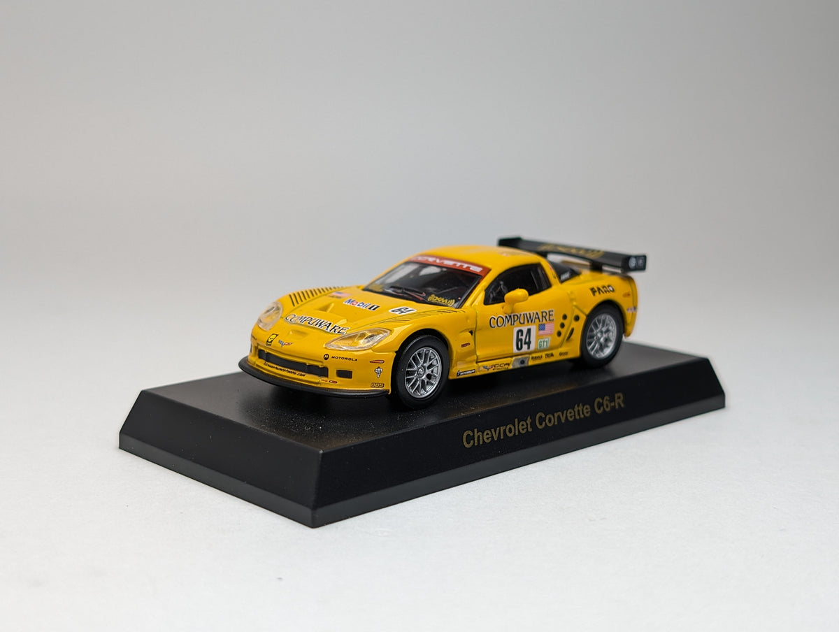 KYOSHO 1:64 USA Sports Car Minicar Collection Chevrolet Corvette C6-R (Yellow)
