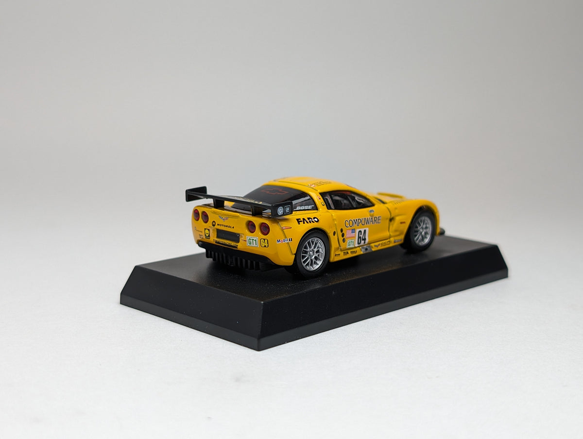 KYOSHO 1:64 USA Sports Car Minicar Collection Chevrolet Corvette C6-R (Yellow)