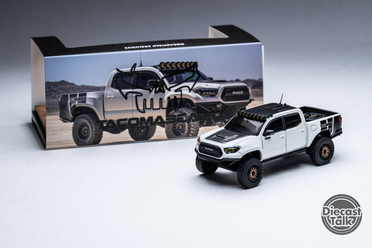 GCD DiecastTalk Exclusive 1/64 Toyota Tacoma Pre-Runner PUGZ TRD PRO Widebody Ltd 1008pcs
