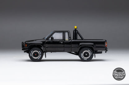 GCD DiecastTalk Exclusive 1/64 Toyota 1985 Hilux SR5 Xtracab Black Ltd 1400pcs