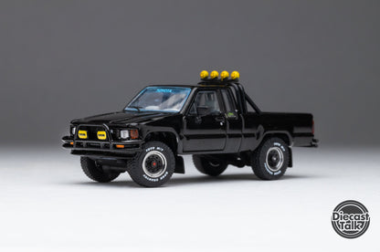 GCD DiecastTalk Exclusive 1/64 Toyota 1985 Hilux SR5 Xtracab Black Ltd 1400pcs