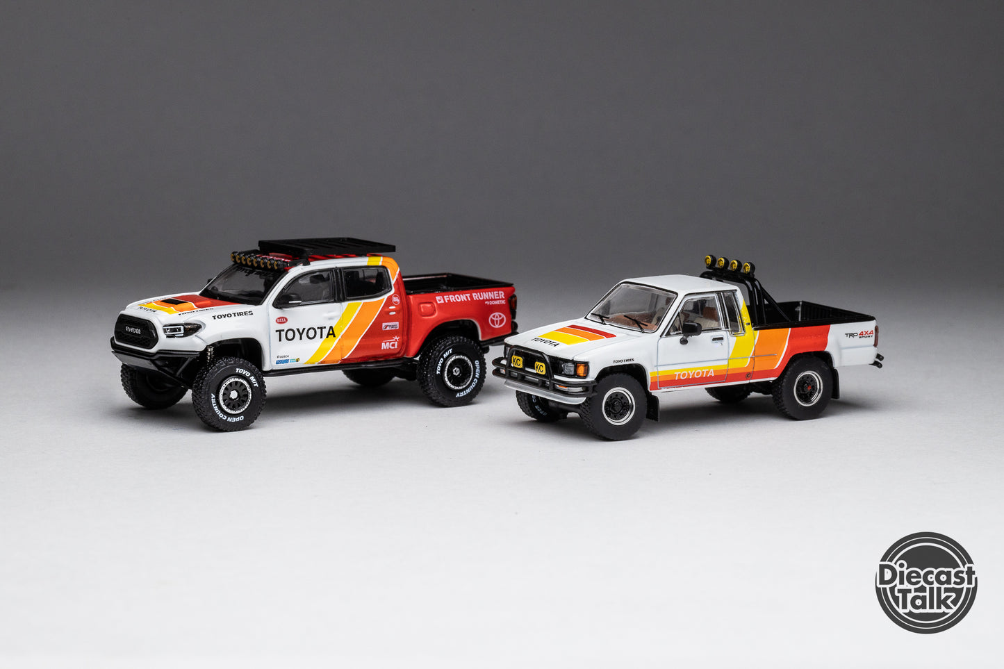GCD DiecastTalk Exclusive 1/64 Toyota Hilux + Tacoma TRD Box set Ltd 1008 sets