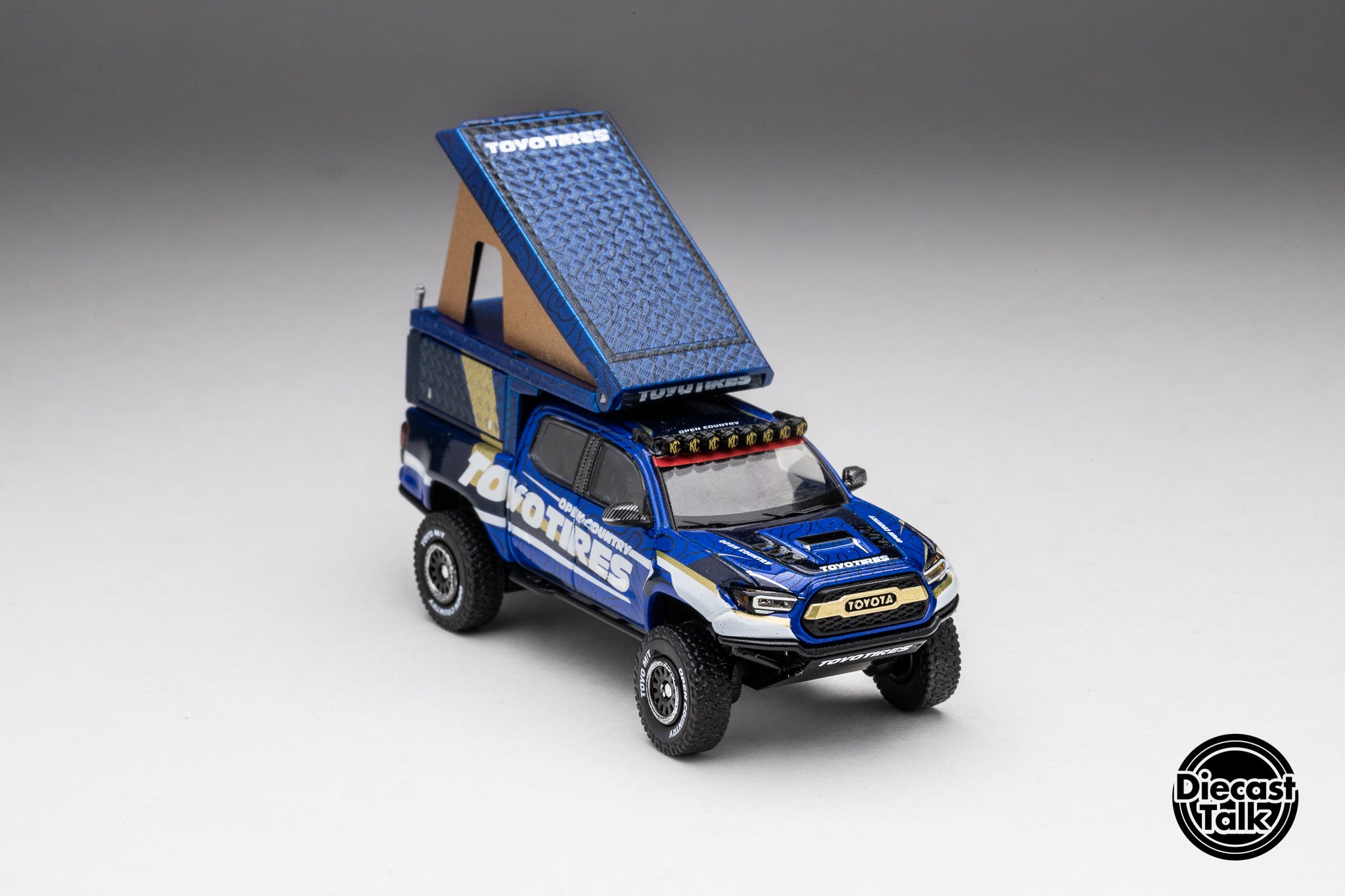 GCD DiecastTalk Exclusive 1/64 Toyota Tacoma Camper “TOYOTIRES” Ltd 10