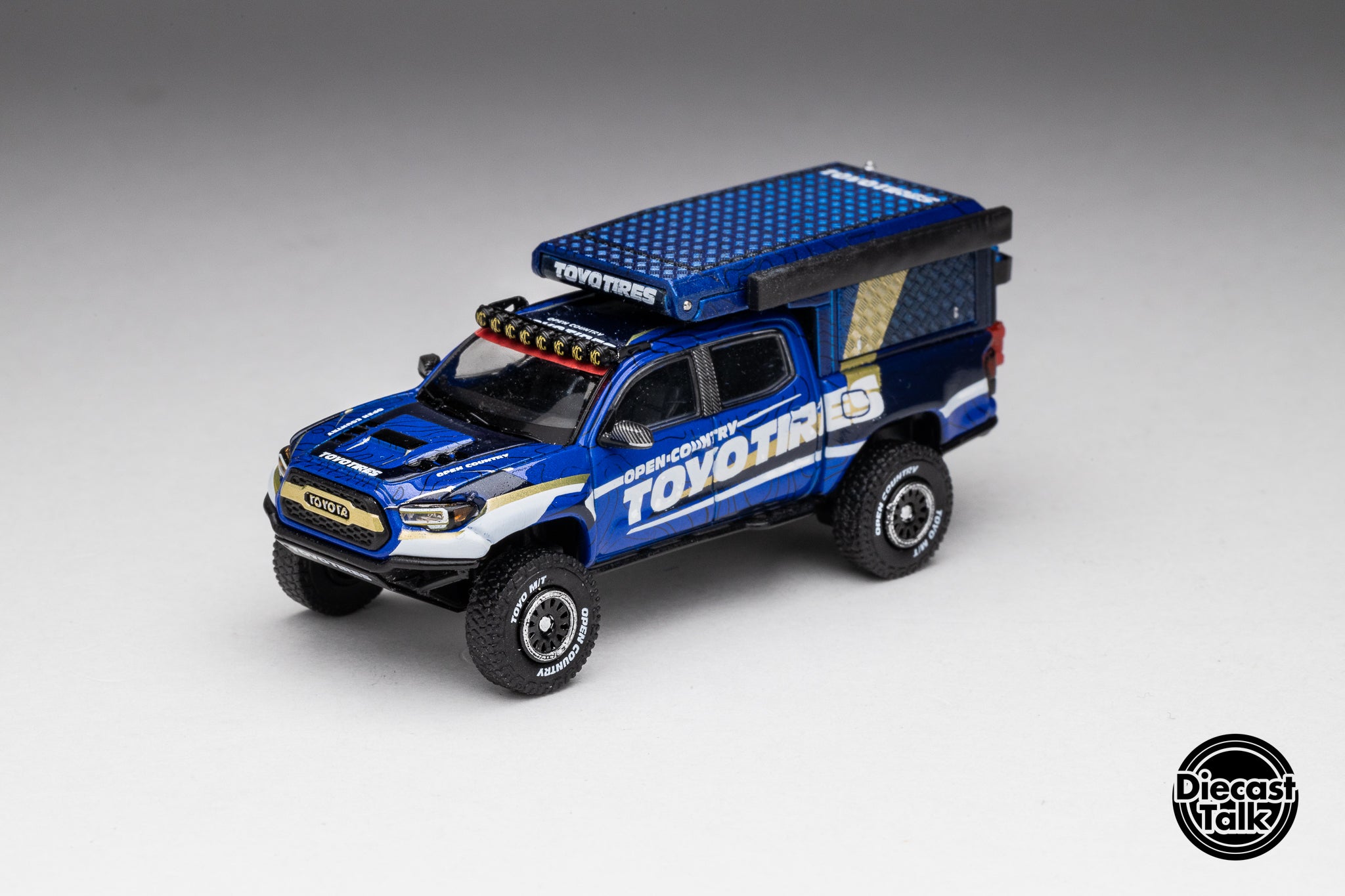 GCD DiecastTalk Exclusive 1/64 Toyota Tacoma Camper “TOYOTIRES” Ltd 10
