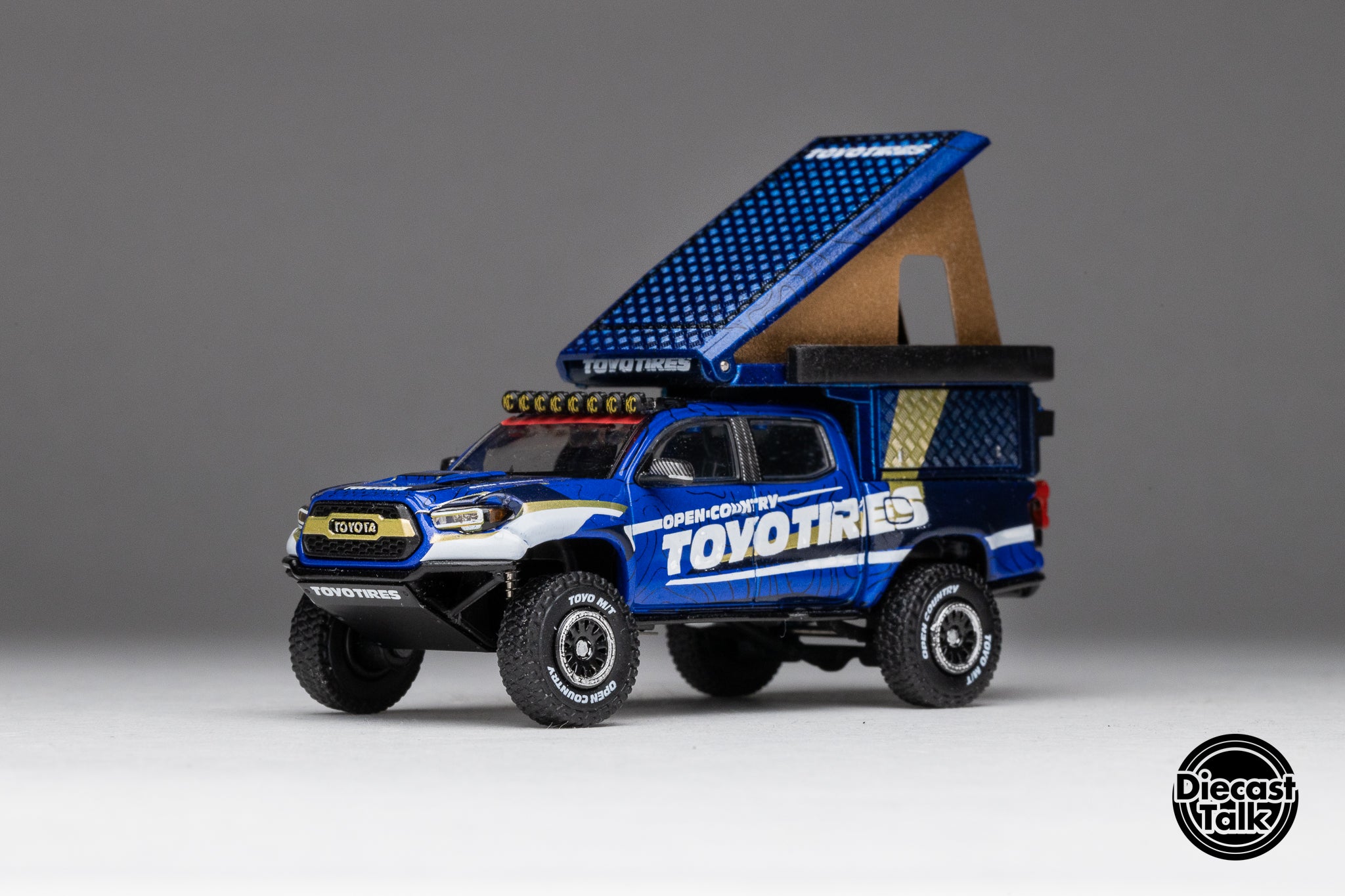 GCD DiecastTalk Exclusive 1/64 Toyota Tacoma Camper “TOYOTIRES” Ltd 10
