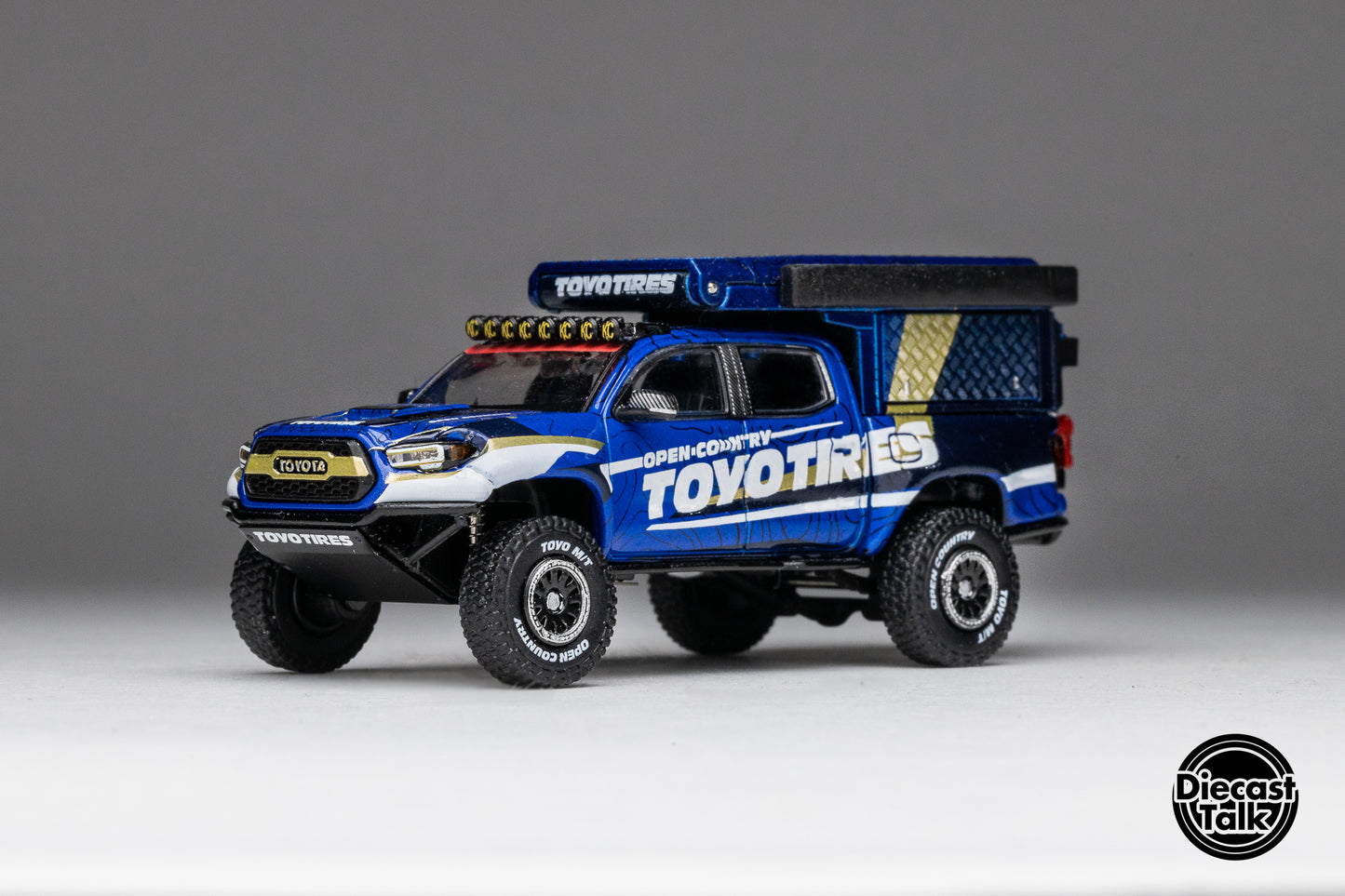 GCD DiecastTalk Exclusive 1/64 Toyota Tacoma Camper “TOYOTIRES” Ltd 1008pcs