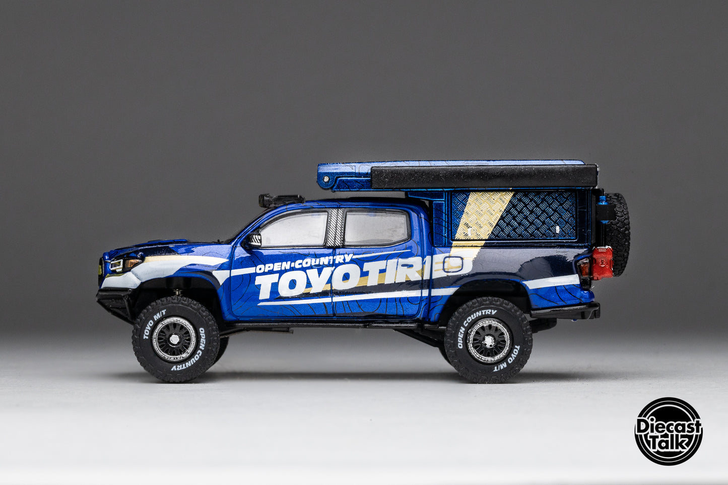 GCD DiecastTalk Exclusive 1/64 Toyota Tacoma Camper “TOYOTIRES” Ltd 1008pcs