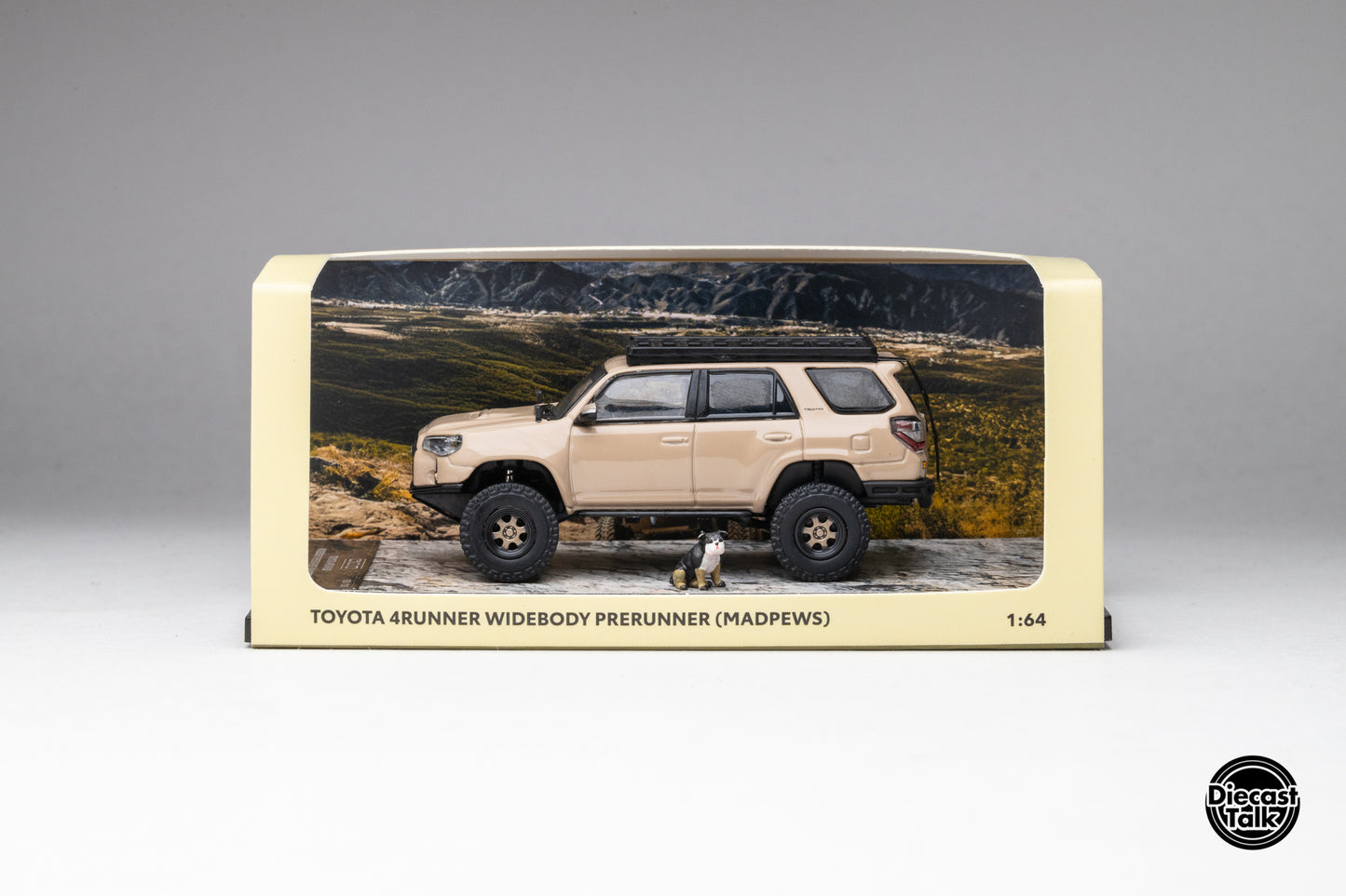 DiecastTalk Exclusive 1/64 Toyota 4Runner Pre-Runner (Madpews) with dog and accessories