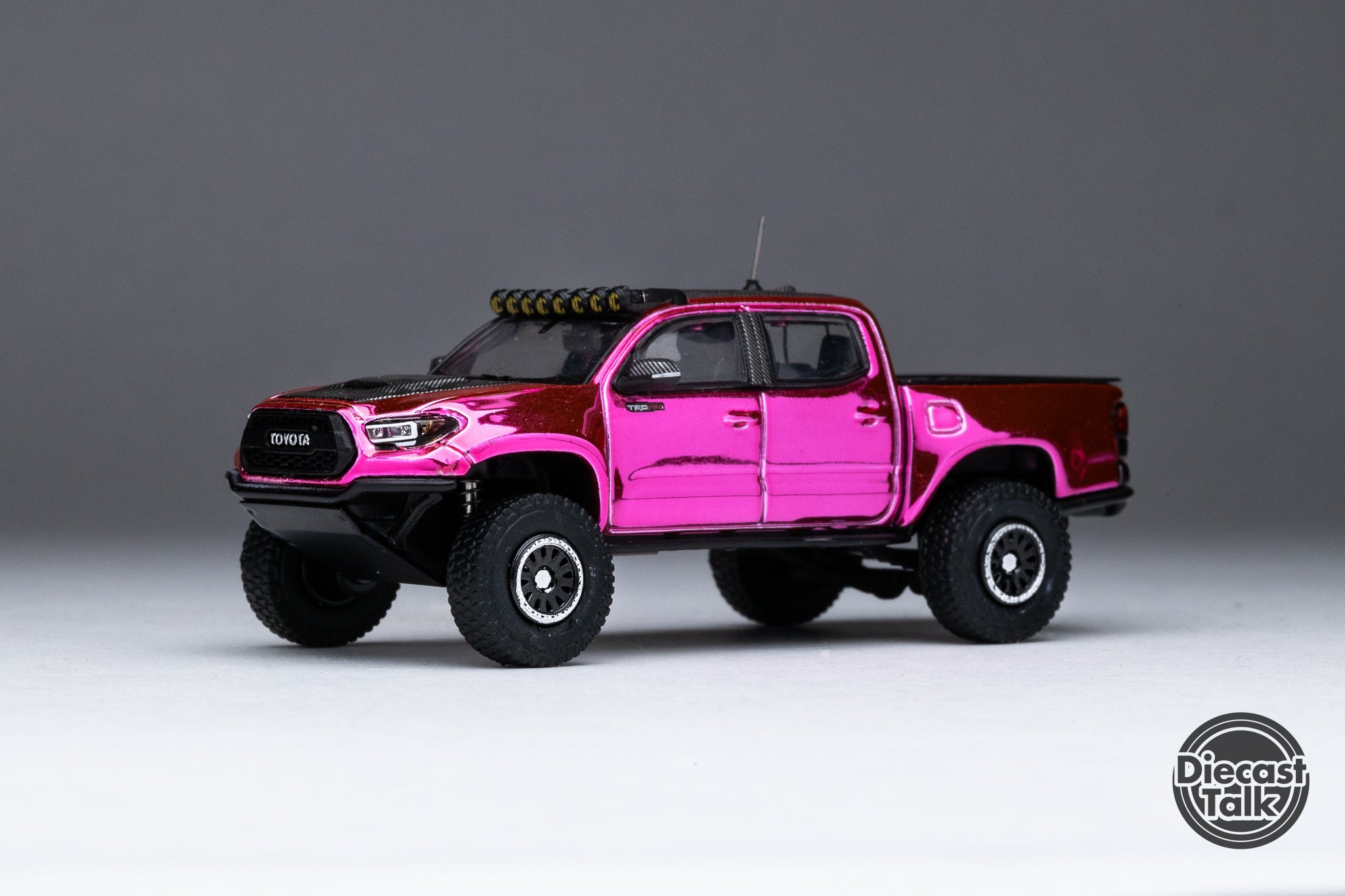 GCD DiecastTalk Exclusive 1/64 Toyota Pink Taco 2.0 Tacoma Pre-Runner