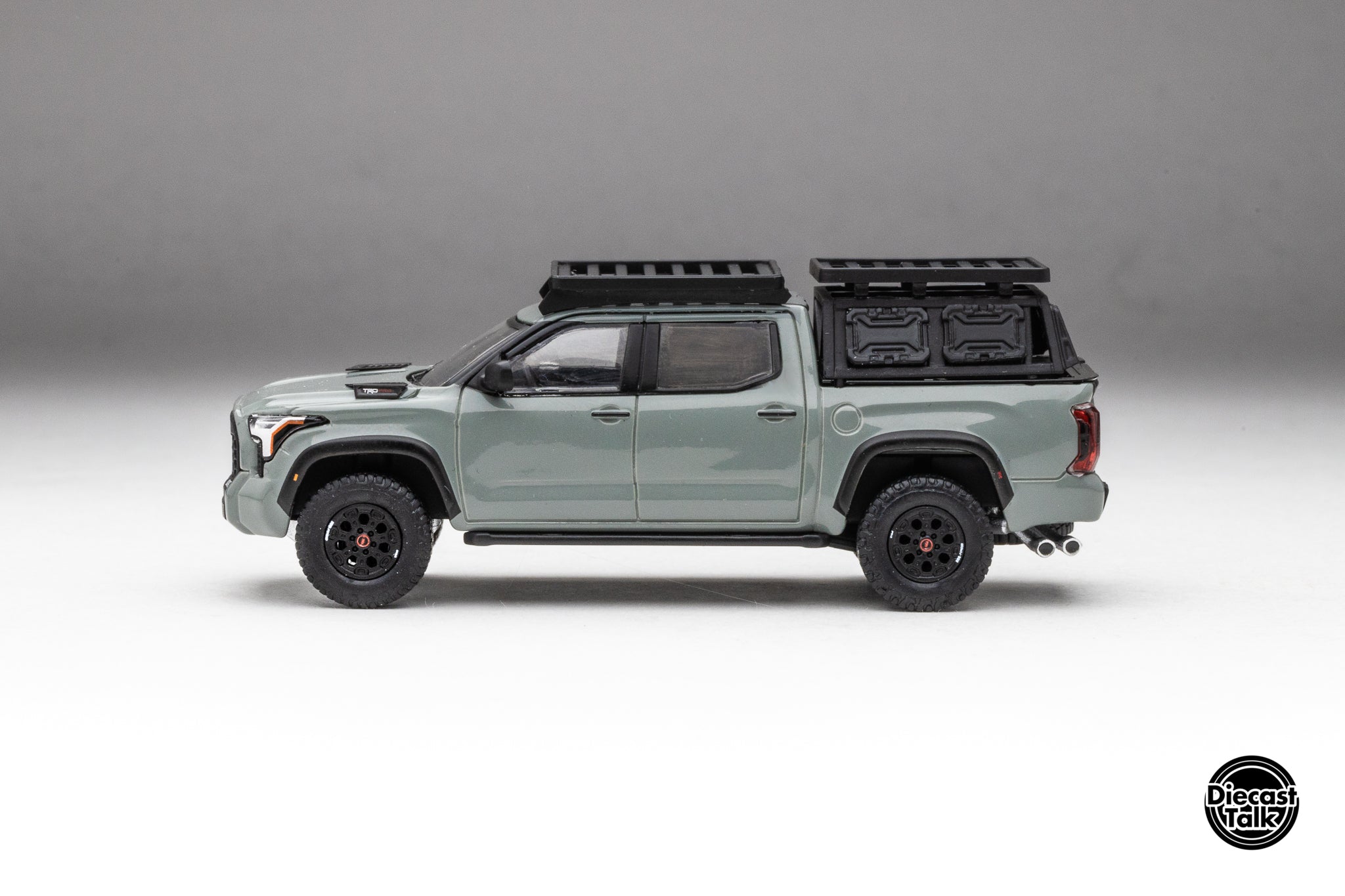 DiecastTalk Exclusive GCD 1/64 Toyota Tundra TRD PRO Lunar Rock with r