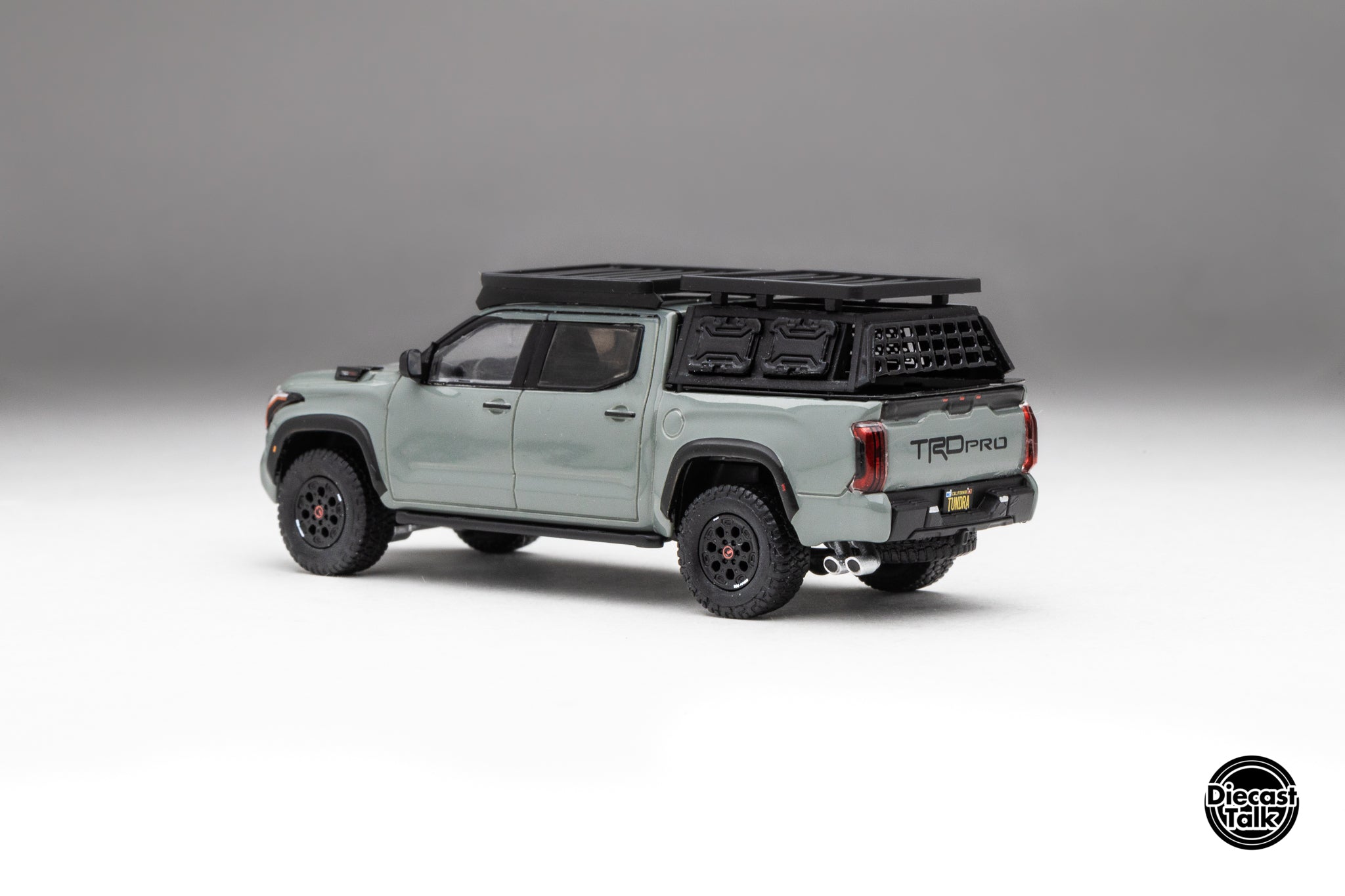 DiecastTalk Exclusive GCD 1/64 Toyota Tundra TRD PRO Lunar Rock with r
