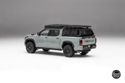 DiecastTalk Exclusive GCD 1/64 Toyota Tundra TRD PRO Lunar Rock with roof rack & accessories