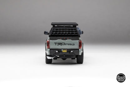 DiecastTalk Exclusive GCD 1/64 Toyota Tundra TRD PRO Lunar Rock with roof rack & accessories