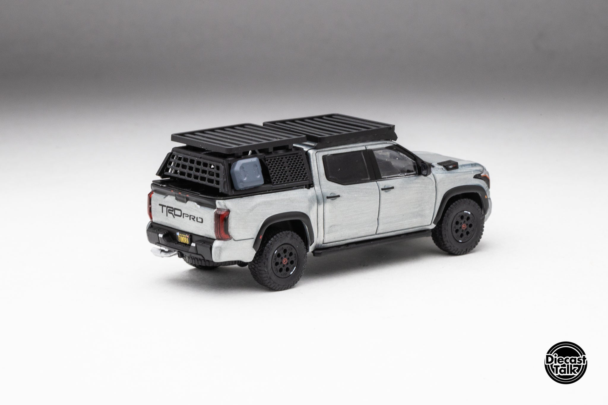 DiecastTalk Exclusive GCD 1/64 Toyota Tundra TRD PRO Lunar Rock with r