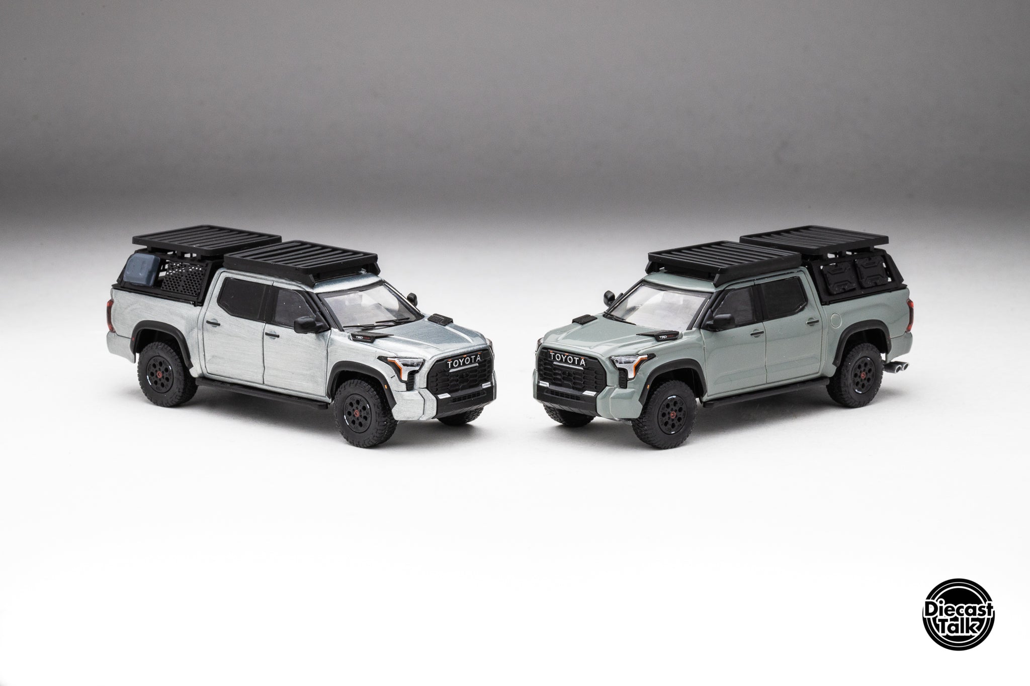 DiecastTalk Exclusive GCD 1/64 Toyota Tundra TRD PRO Lunar Rock with r