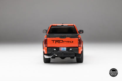 DiecastTalk Exclusive GCD 1/64 Toyota Tundra TRD PRO Solar Octane with accessories