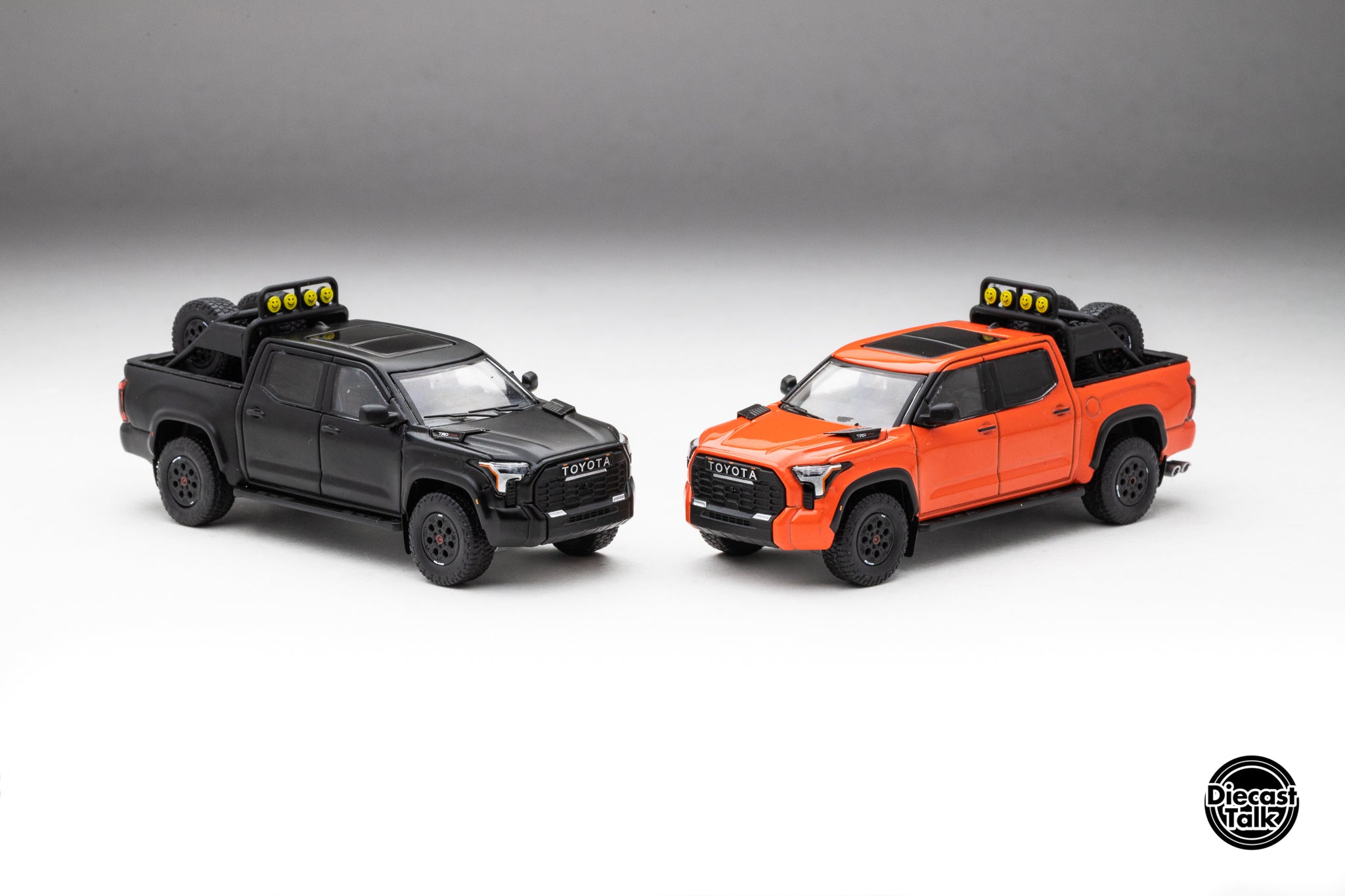 DiecastTalk Exclusive GCD 1/64 Toyota Tundra TRD PRO Solar Octane with