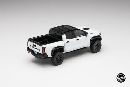 DiecastTalk Exclusive GCD 1/64 Toyota Tacoma TRD PRO (4th gen) ICE CAP WHITE