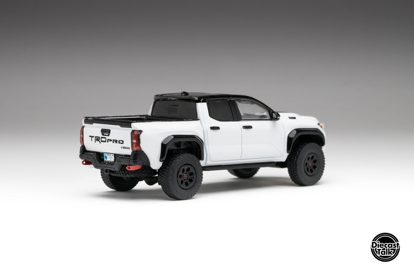 DiecastTalk Exclusive GCD 1/64 Toyota Tacoma TRD PRO (4th gen) ICE CAP WHITE