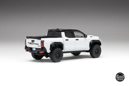 DiecastTalk Exclusive GCD 1/64 Toyota Tacoma TRD PRO (4th gen) ICE CAP WHITE